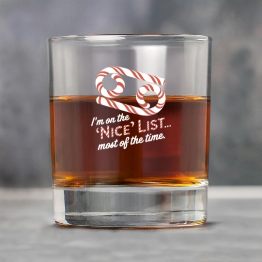 Funny Cancer Zodiac Christmas: Nice List Rock Glasses