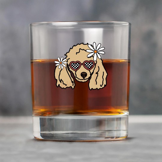 Poodle Brown retro Dog Rock Glasses