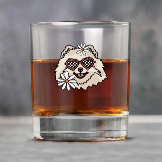 Pomeranian Retro Dog Rock Glasses