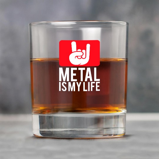 Heavy Metal Is My Life Hard Rock Music Text Quote Rock Glasses