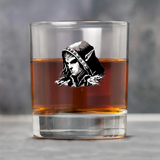 Dark Elf Archmage Illustration Rock Glasses