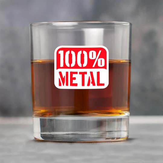 100 % Percent Rock Heavy Metal Music Text Logo Rock Glasses