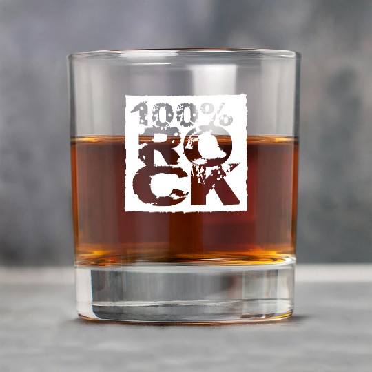 100 % Percent Rock Heavy Metal Music Text Logo Rock Glasses