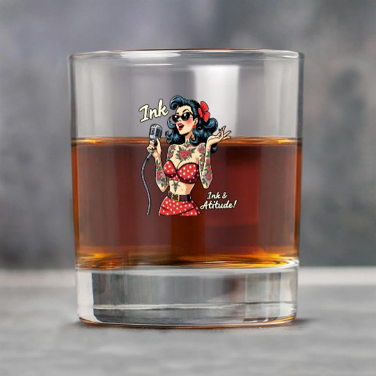 Pinup Ink and Attitude Tattoo Art Rock Glasses