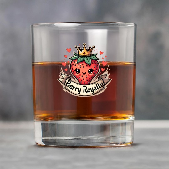 Cute Berry Royalty Adorable Cartoon Fruit Crown Rock Glasses
