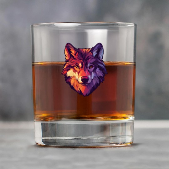 Floral Wolf Vintage Flowers Wolf Face for Wolves Rock Glasses