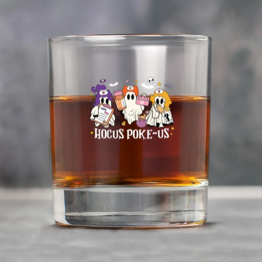 Hocus Poke-Us Funny Ghost Vintage Halloween Movie Rock Glasses