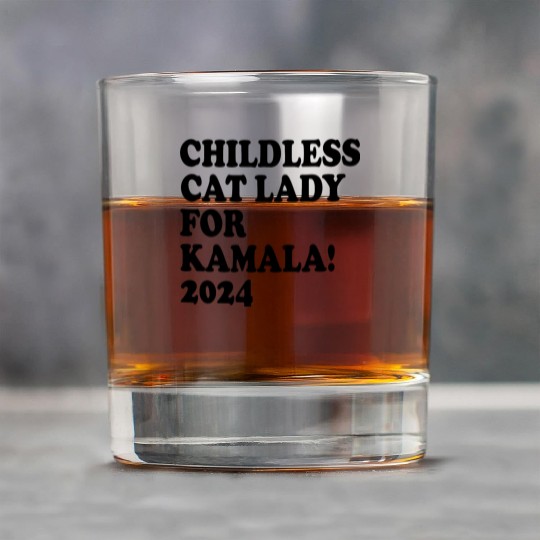 Childless Cat Lady For Kamala 2024 Rock Glasses
