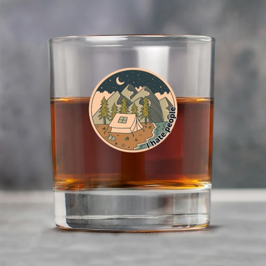 I hate people CampingVibes Rock Glasses