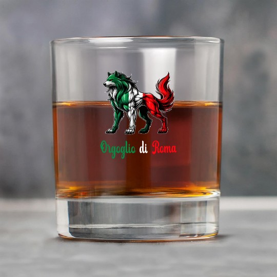 The pride of Rome Italy flag Rock Glasses