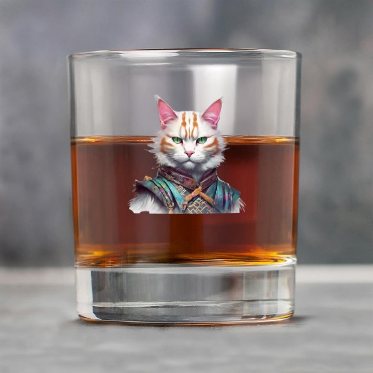 Samurai Cat Guardian Rock Glasses