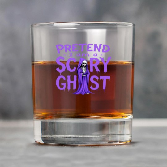 Pretend I Am a Scary Ghost Funny Halloween Costume Rock Glasses