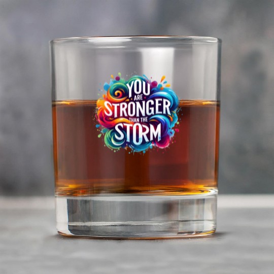 Wellness Collection - Stronger Than the Storm Rock Glasses