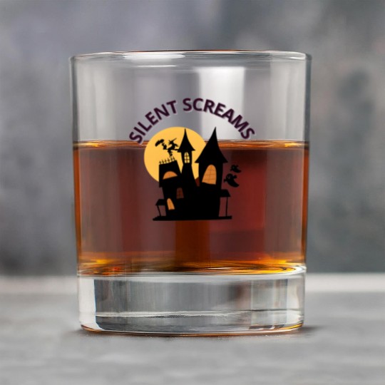 Whispers of the Haunted House Design Rock Glasses