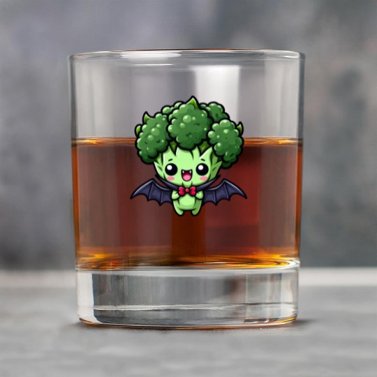 Cute Halloween Broccoli Vampire Cartoon Rock Glasses