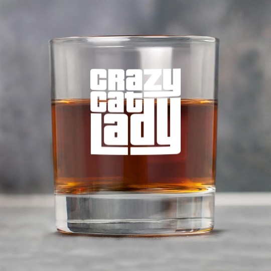 Crazy Cat Lady Text Love Saying Quote Weird Woman Rock Glasses