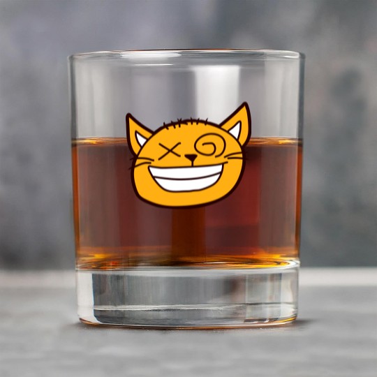 Crazy Cat Weird Funny Eyes Cool Grimace Cartoon Rock Glasses