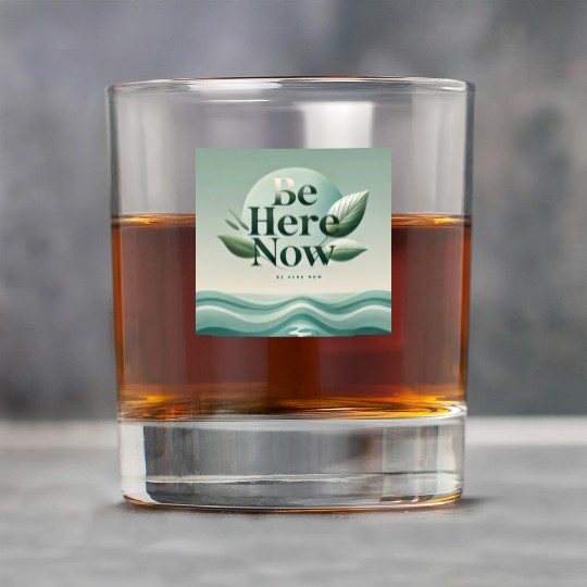 "Be Here Now - Mindful Living" Rock Glasses