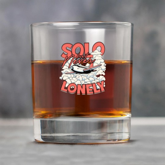 First Solo Flight Pilot Solo But Never Lonely Rock Glasses