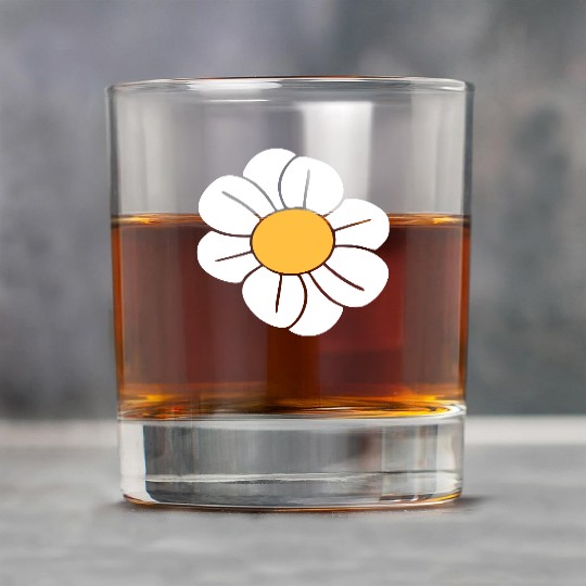 Beautiful White Daisies Flowers Spring Summer Fun Rock Glasses