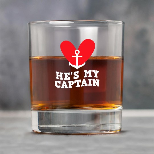 He's My captain Matching couple valentine's day Rock Glasses