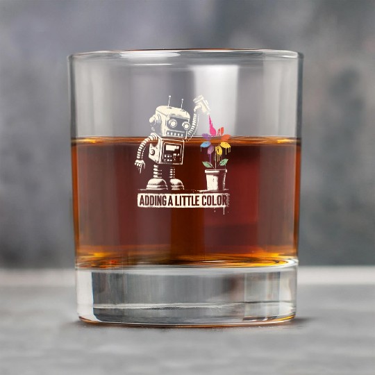 Colorful Floral Robot Rock Glasses