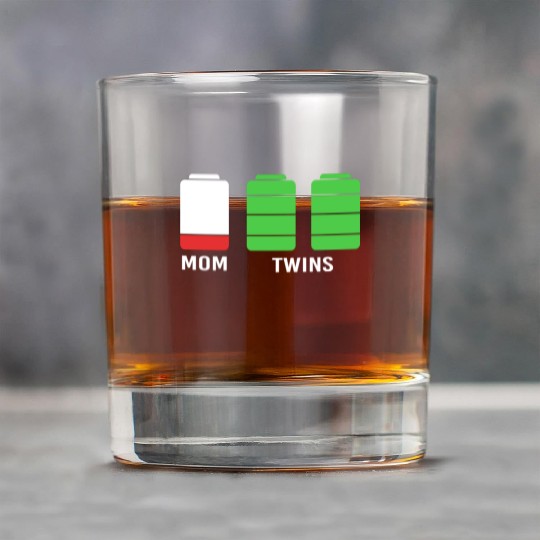 Funny Birthday Mama Twin Mom Low Battery Rock Glasses
