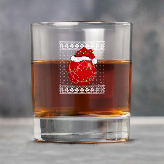 Bocce Player Ugly Christmas Rock Glasses