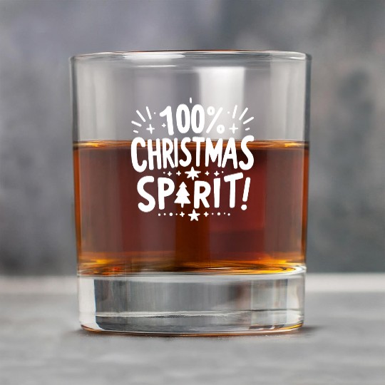 100% Christmas Spirit Rock Glasses