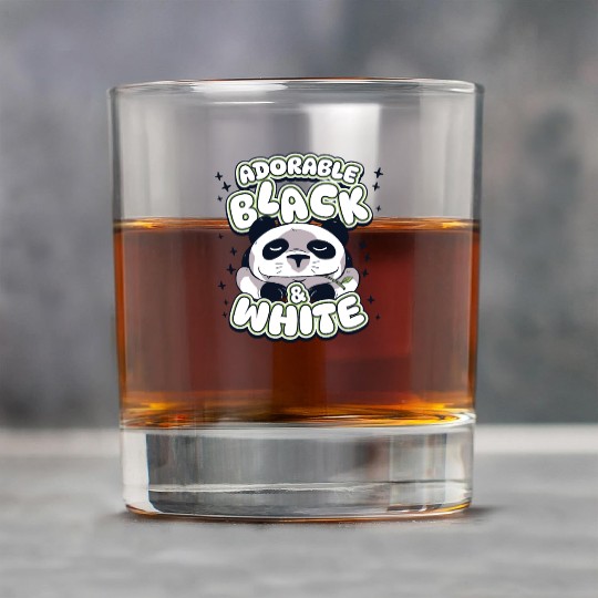 Adorable Black And White Panda Bear Friend Lover Rock Glasses