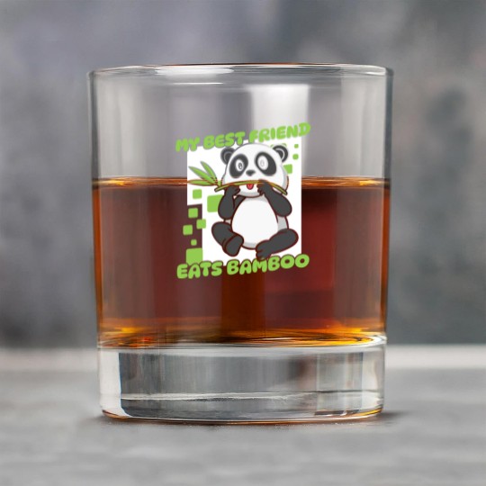 My Best Friend Eats Bamboo Panda Bear Friend Rock Glasses