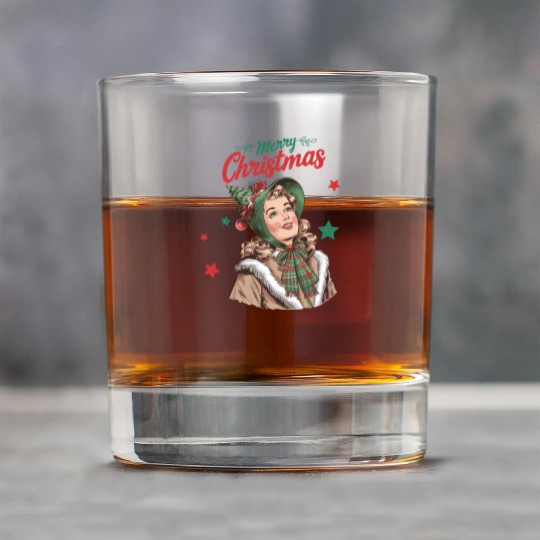 Merry Christmas Santa, Retro Christmas Rock Glasses