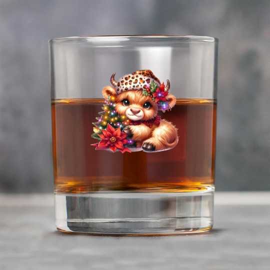 Christmas Merry Christmas For Gift Highland Cow Rock Glasses