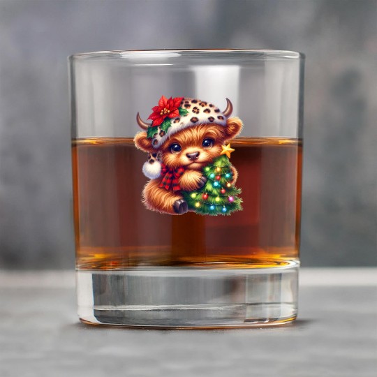 Christmas Merry Christmas For Gift Highland Cow Rock Glasses