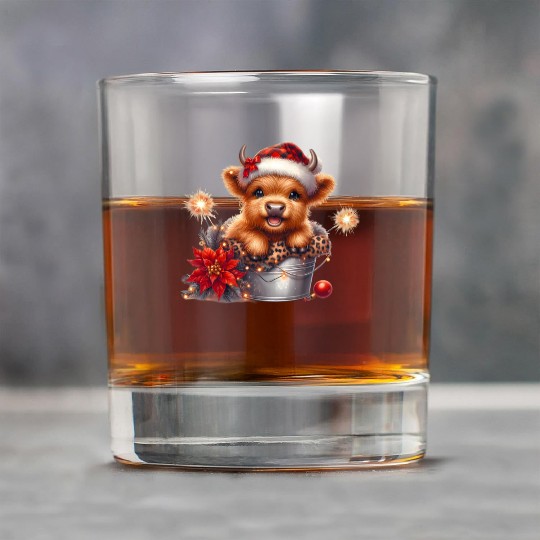 Christmas Merry Christmas For Gift Highland Cow Rock Glasses