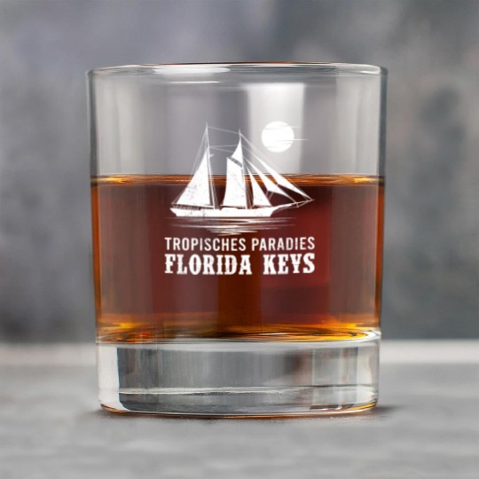 Florida TROPICAL PARADISE KEY-WEST COAST Rock Glasses