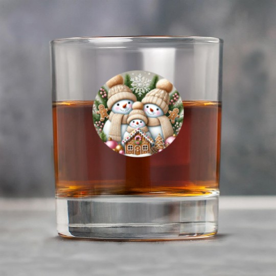 Snowman Christmas, Merry Christmas Rock Glasses