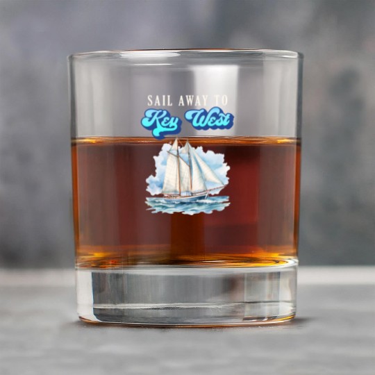 SAIL AWAY TO KEY-WEST Florida Keys Sunshine-State Rock Glasses