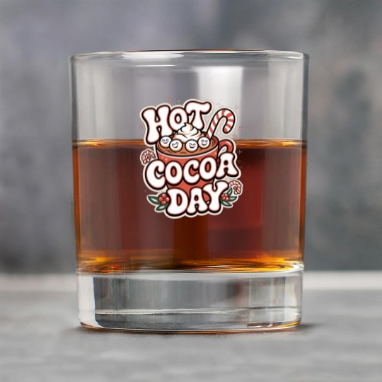 Hot Cocoa Day Rock Glasses