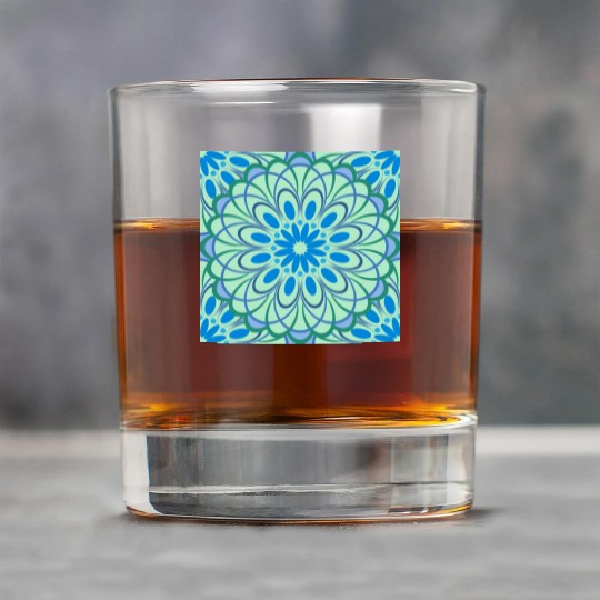 mandala Jade Stained Glass Rock Glasses