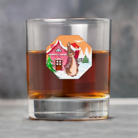 A rabbit walking on Christmas Day Rock Glasses