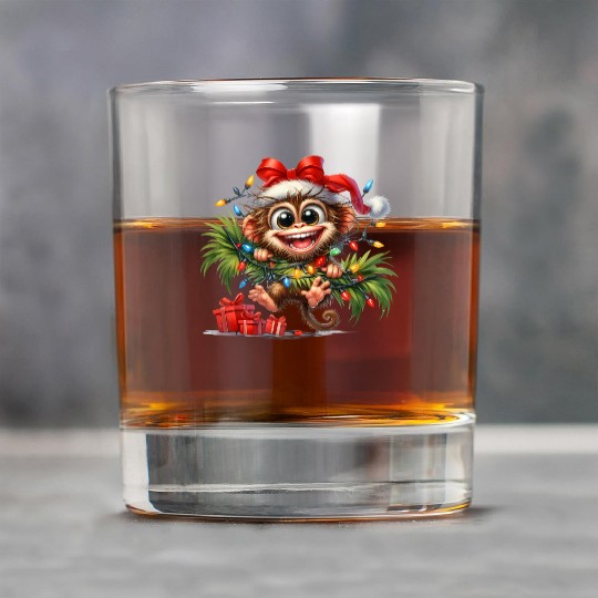 Christmas Merry Christmas For Gift Monkey Rock Glasses