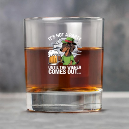 It's Not A Party Until Dachshund Irish Beer Wiener Rock Glasses