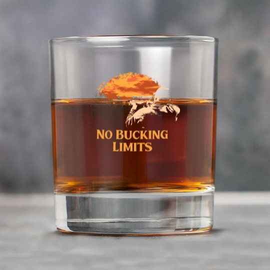 No Bucking Limits Deer Hunting Elk Hunter Wild Ani Rock Glasses