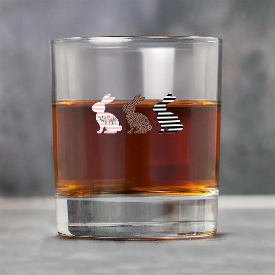 Happy Easter Cute Easter Leopard Bunny Rabbit Rock Glasses