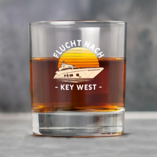 Florida ESCAPE TO KEY-WEST Sailing Florida Rock Glasses