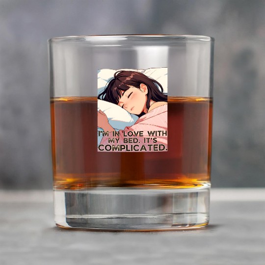 I'm In Love with my Bed Its Complicated Valentines Rock Glasses