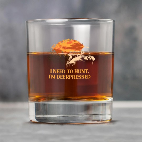 Im DEERpressed Deer Hunting Elk Hunter Funny Dad J Rock Glasses