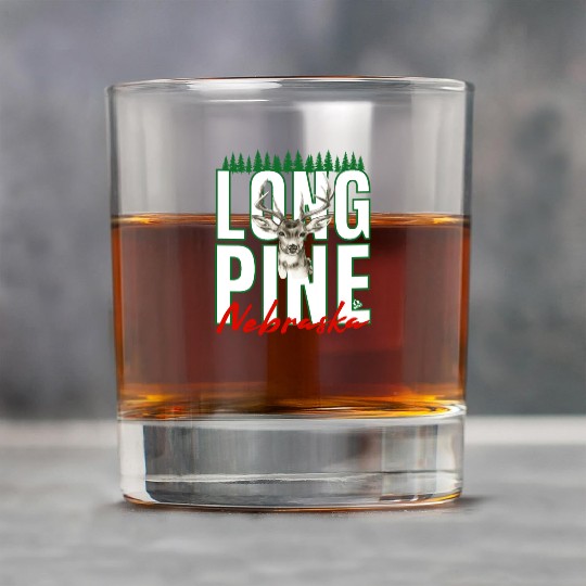 LONG PINE NEBRASKA DEER Family Design Rock Glasses