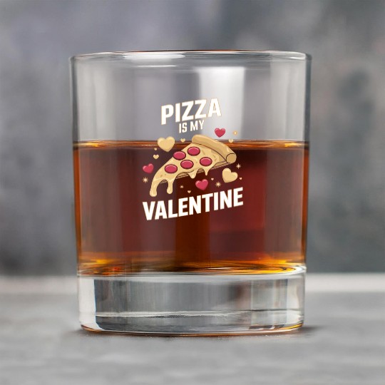 Pizza Is My Valentine Rock Glasses